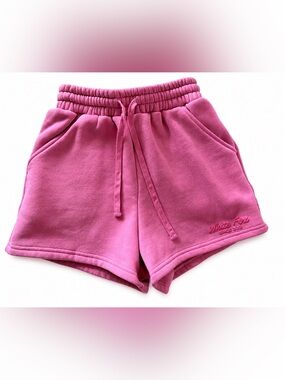White Fox Lounge Shorts Pink Pockets Drawstring